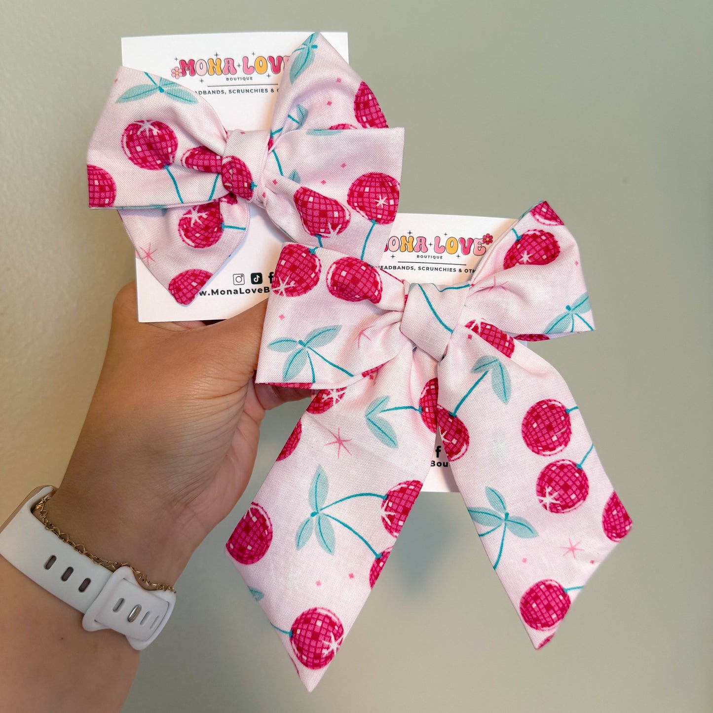 Disco Cherry Hair Bow