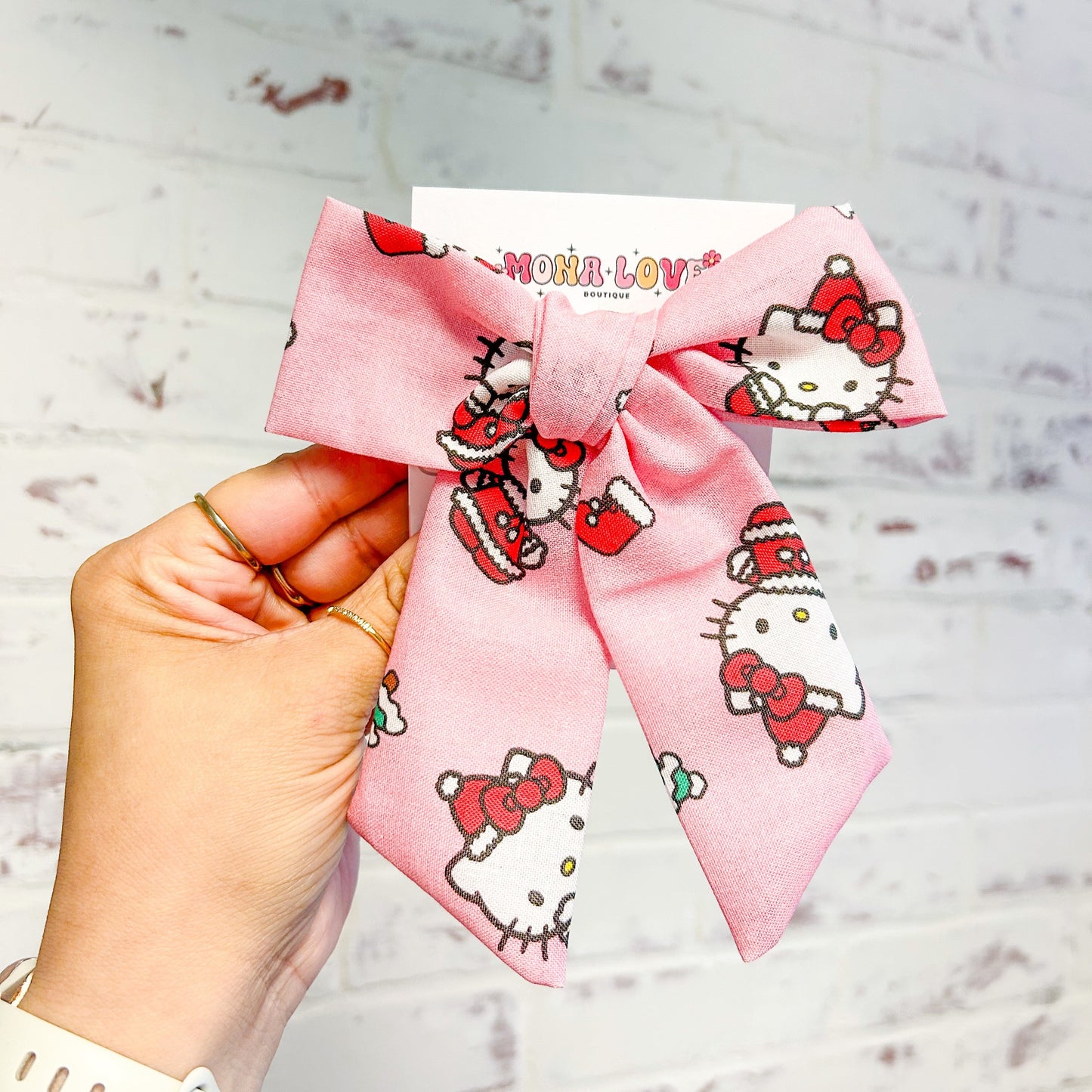 Christmas Hello Kitty Hair Bow