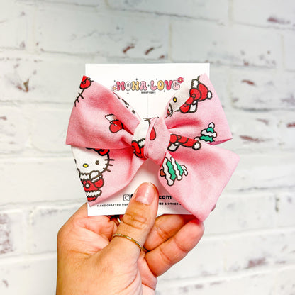 Christmas Hello Kitty Hair Bow