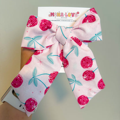 Disco Cherry Hair Bow