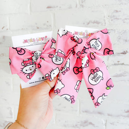 Pink Hello Kitty Hair Bow