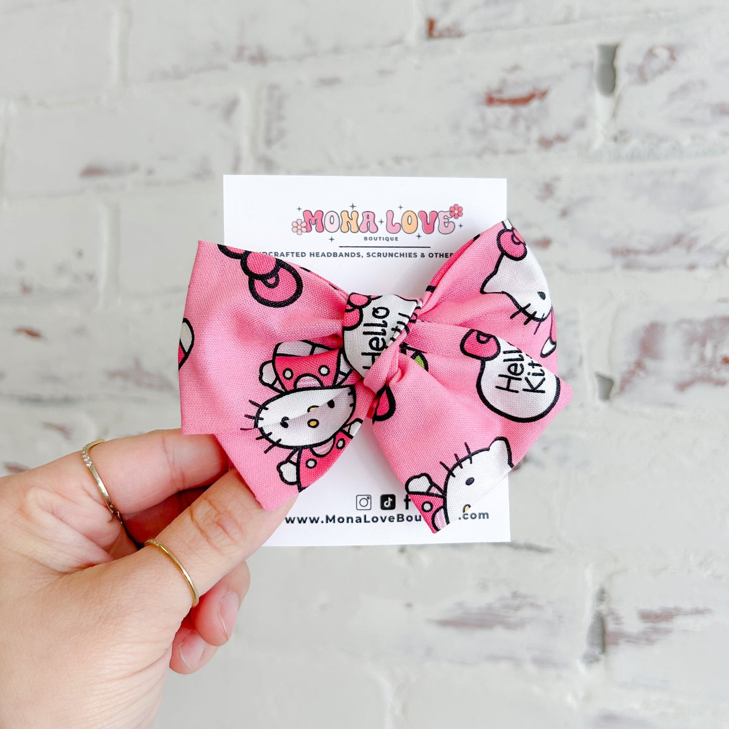 Pink Hello Kitty Hair Bow