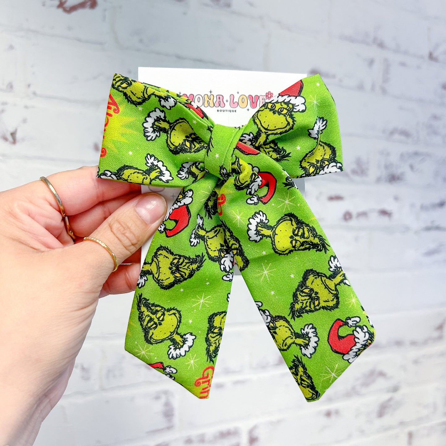 Merry Grinchmas Hair Bow